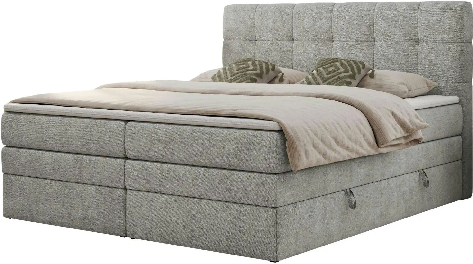 Boxspringbett mit Bettkasten Luka King ¦ grau ¦ Maße (cm): B: 140 H: 110 Betten > Boxspringbetten - Höffner