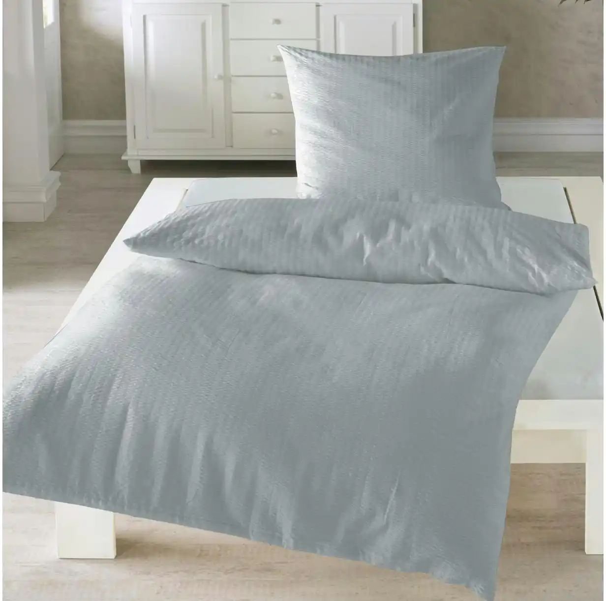 Bierbaum Seersucker Bettwäsche ¦ weiß ¦ Maße (cm): B: 155 H: 1 Bettwaren > Bettwäsche > Bettwäsche ganzjährig - Höffne...