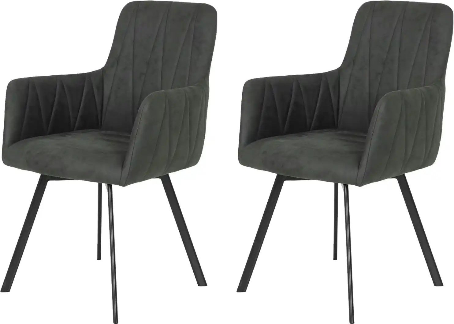 Polsterstuhl 2er-Set Kristian ¦ grau ¦ Maße (cm): B: 63 H: 88 Stühle > Polsterstühle - Höffner