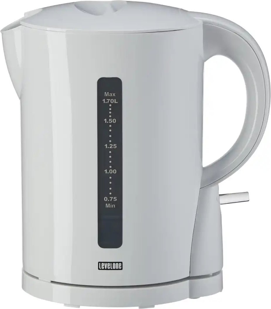 levelone Wasserkocher WK-2201W ¦ weiß ¦ Kunststoff,Metall ¦ Maße (cm): B: 22 H: 25,2 T: 13.0 Elektrokleingeräte > Wasse...