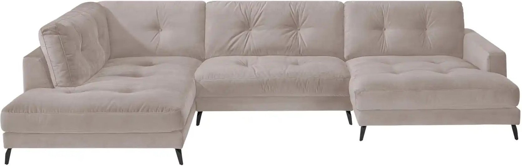 Jette Home Wohnlandschaft aus Samt Jette Return ¦ beige ¦ Maße (cm): B: 359 H: 84 Polstermöbel > Sofas > Wohnlandschafte...