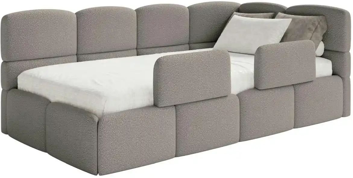 Selsey Polsterliege mit Rausfallschutz Cloudy ¦ grau ¦ Maße (cm): B: 220 H: 88 Kindermöbel > Kinderbetten - Höffner