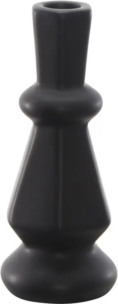 HOME STORY Kerzenhalter ¦ schwarz ¦ Porzellan ¦ Maße (cm): H: 18 Ø: 7 Accessoires > Kerzen & Kerzenständer > Kerzenst...