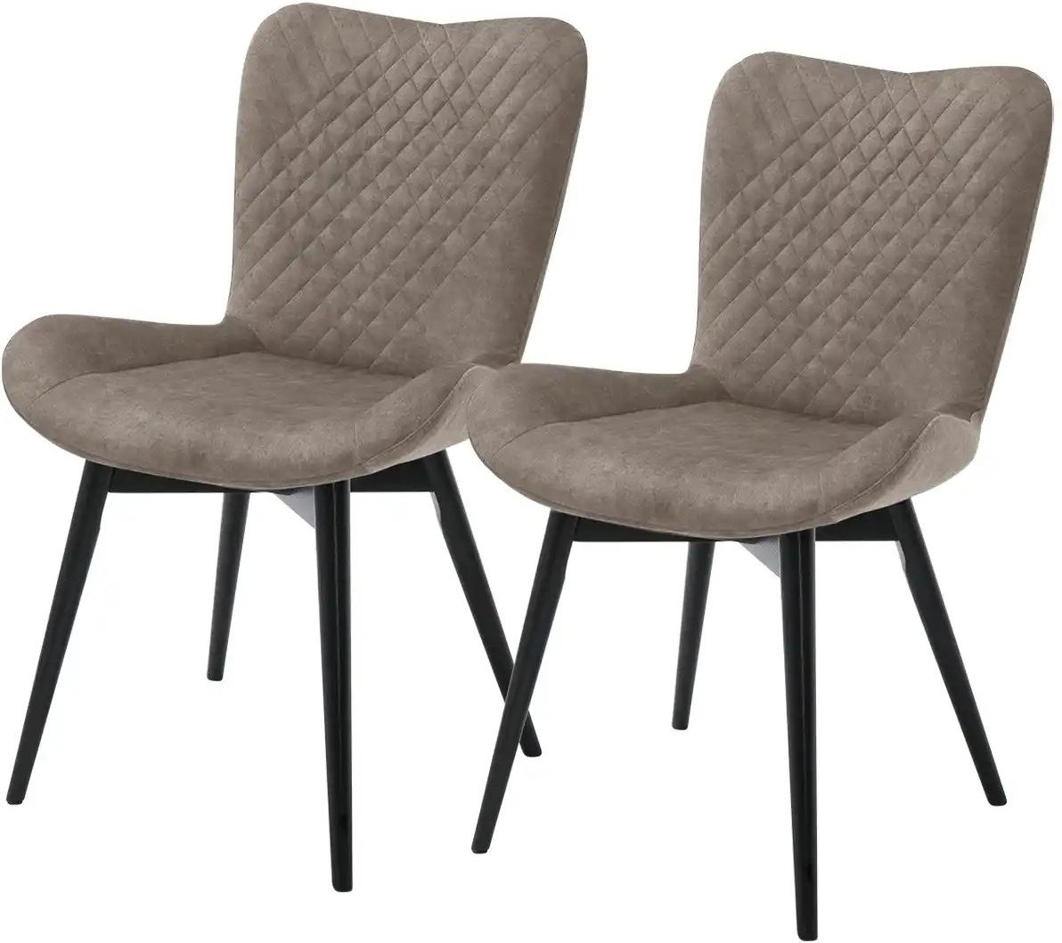 Gray & Jones 2er Set Esszimmerstuhl mit Diamant-Steppung Tierra Fuego Two ¦ braun ¦ Maße (cm): B: 58 H: 88 T: 67.0 Stühl...