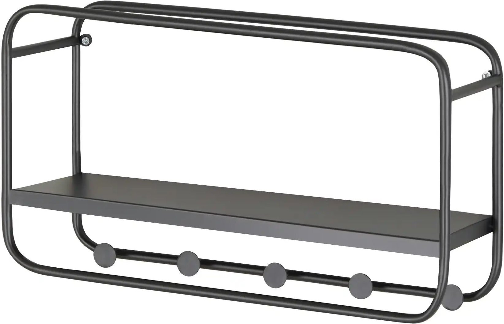 Wandgarderobe Hasborn ¦ schwarz ¦ Metall ¦ Maße (cm): B: 45 H: 25 T: 15.0 Garderoben & Kleiderstangen > Hakenleisten - ...