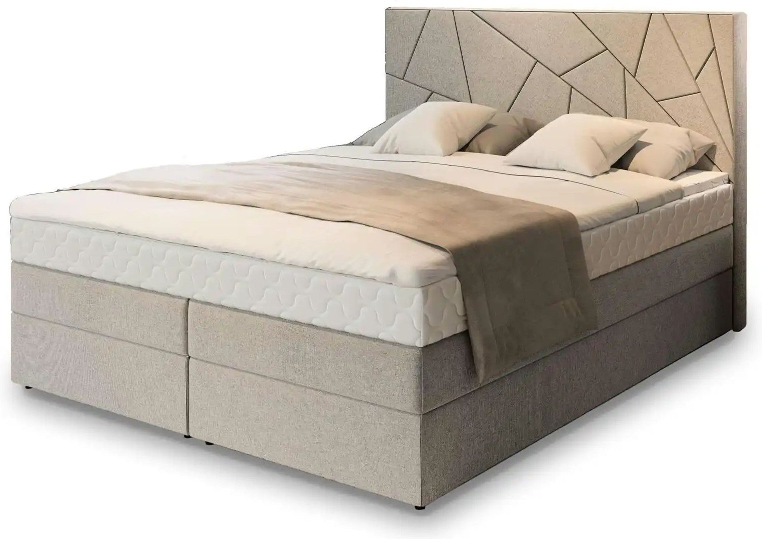 MASSENO Boxbett mit Bettkasten Trani ¦ beige ¦ Maße (cm): B: 140 H: 115 Betten > Polsterbetten - Höffner