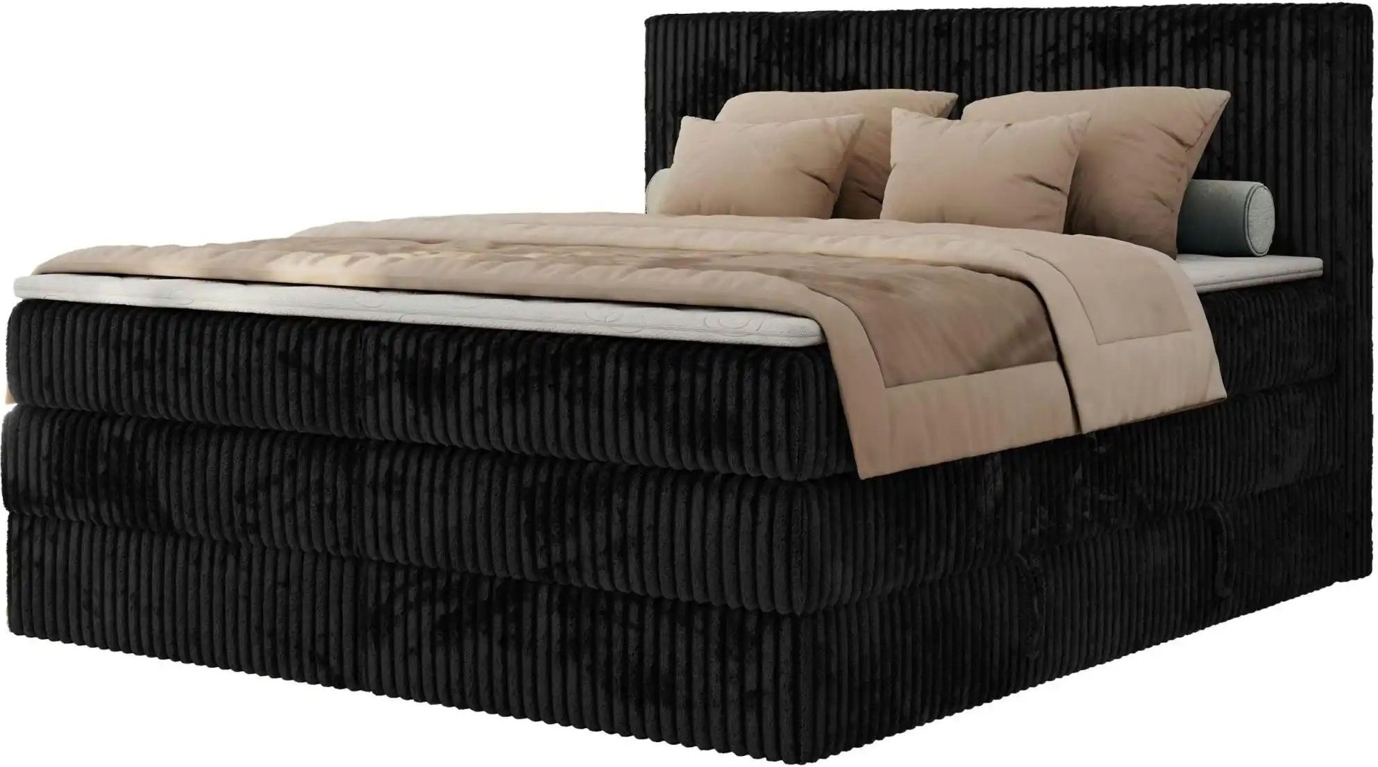 Boxspringbett mit Bettkasten Tiliano King ¦ schwarz ¦ Maße (cm): B: 166 H: 119 Betten > Boxspringbetten - Höffner