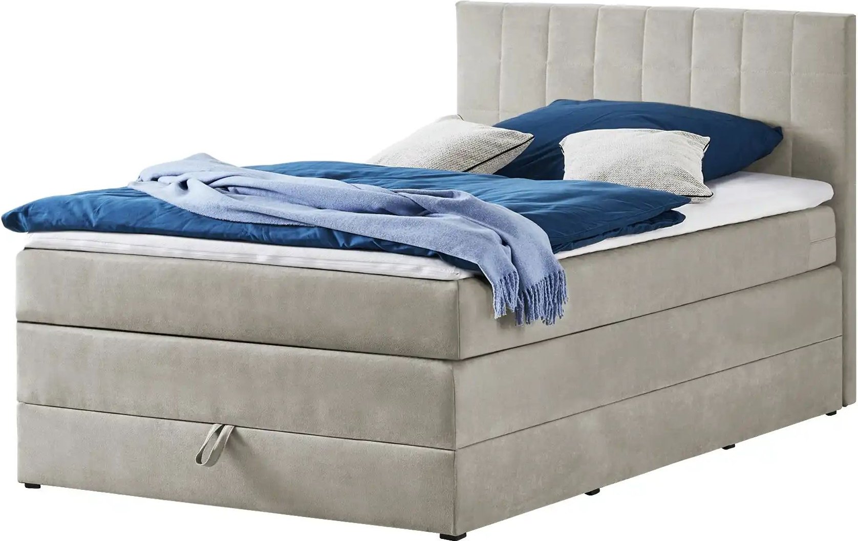 Boxspringbett 120x200 Prince ¦ grau ¦ Maße (cm): B: 121 H: 107 Betten > Boxspringbetten - Höffner