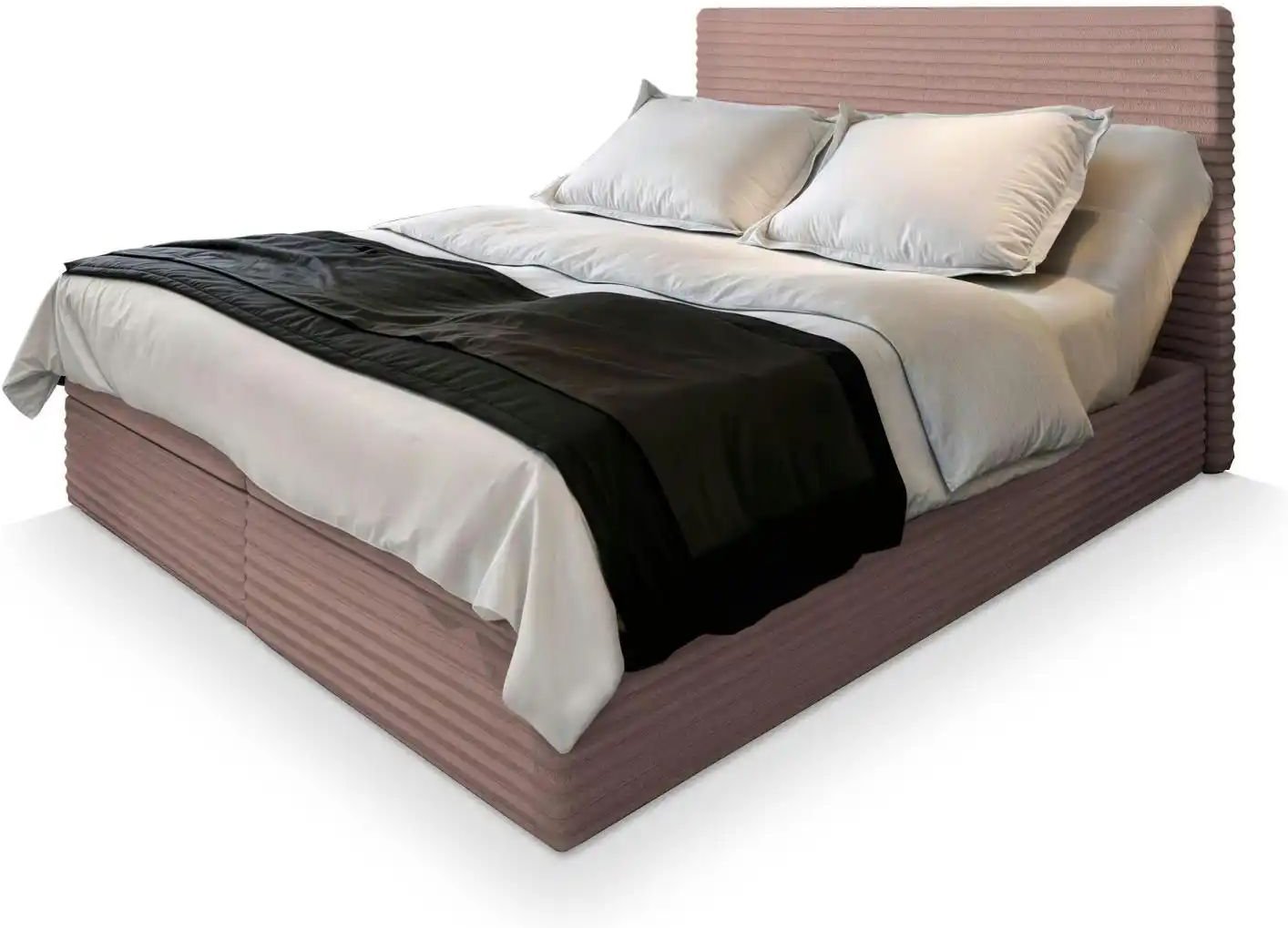 Thumbnail - MASSENO Boxbett mit Bettkasten Milara ¦ rosa/pink ¦ Maße (cm): B: 140 H: 98 Betten > Polsterbetten - Höffner