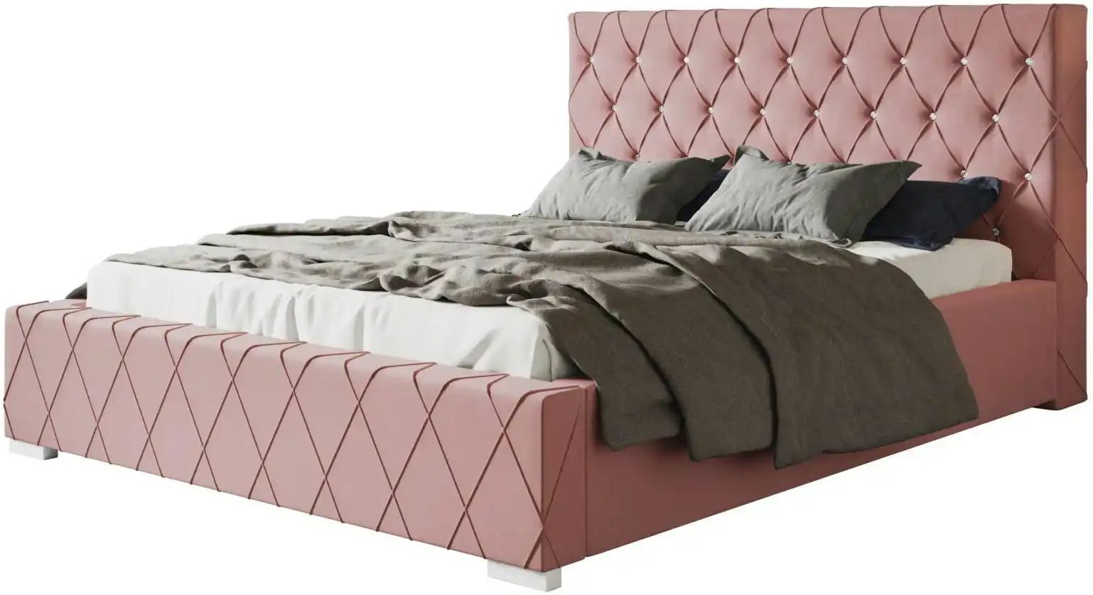 Polsterbett mit Stauraum Bury ¦ rosa/pink ¦ Maße (cm): B: 160 H: 104 Betten > Polsterbetten - Höffner