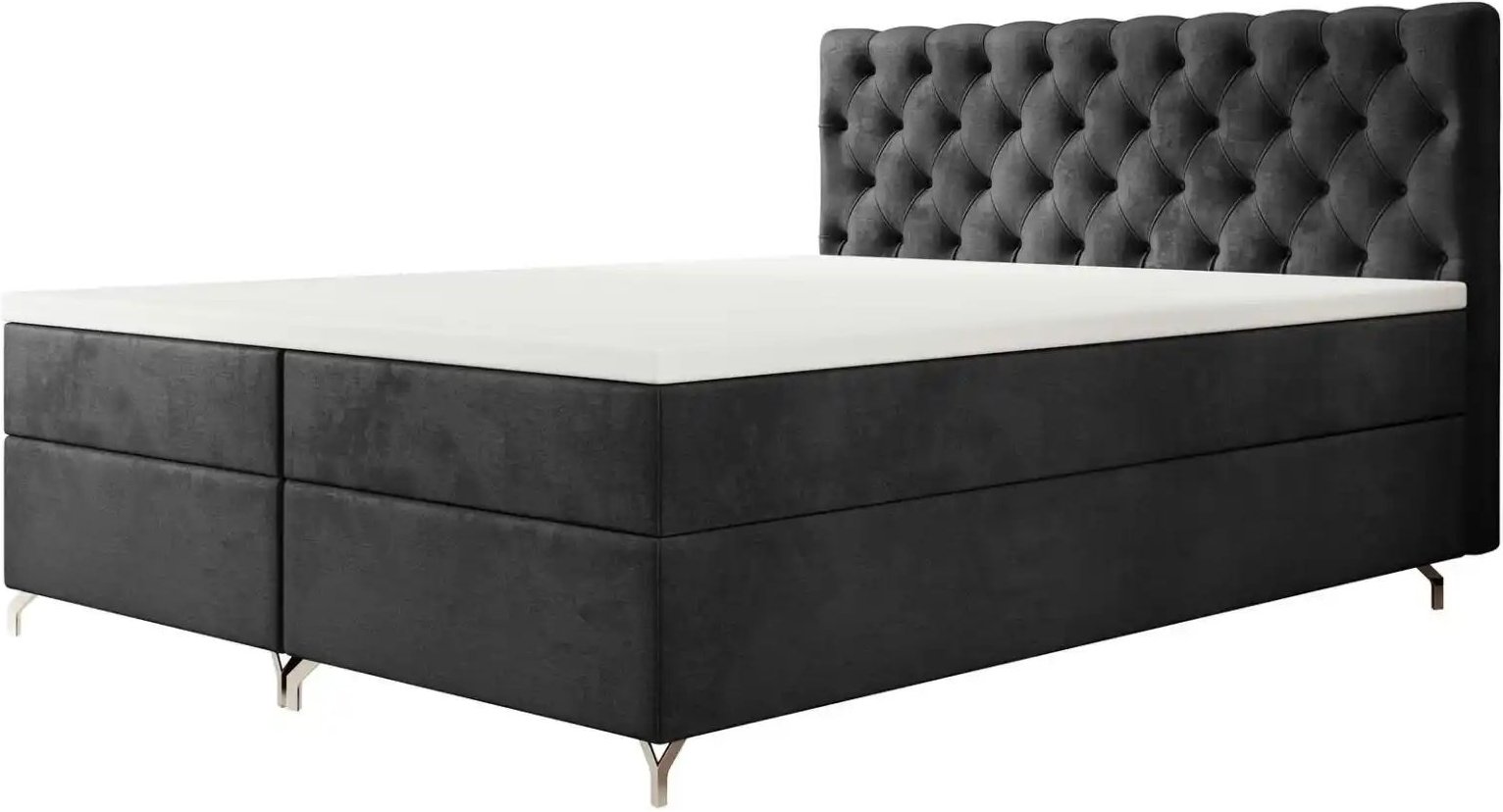 Boxbett mit Stauraum Chester ¦ grau ¦ Maße (cm): B: 200 H: 111 Betten > Komfortbetten - Höffner