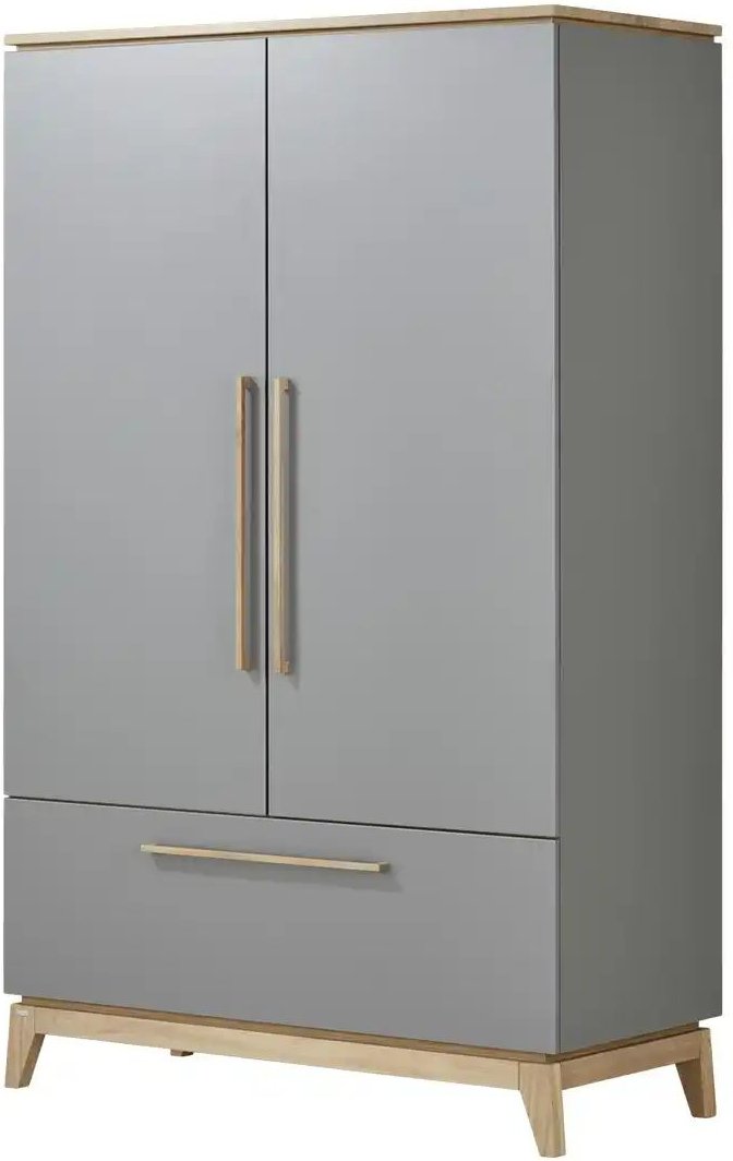 PAIDI Kleiderschrank 2-türig Sten ¦ grau ¦ Maße (cm): B: 123,3 H: 200 T: 57.1 Baby > Babymöbel > Babykleiderschränke - ...
