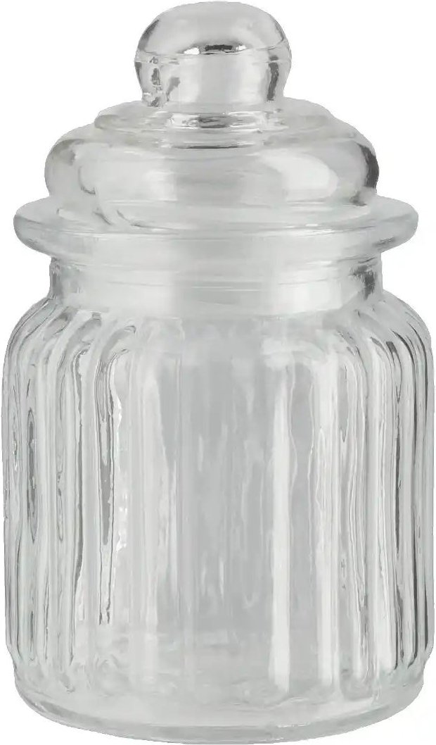 KHG Aufbewahrungsglas ¦ transparent/klar ¦ Glas ¦ Maße (cm): H: 12,4 Ø: 7.9 Küchenzubehör & Helfer > Küchenhelfer - H...