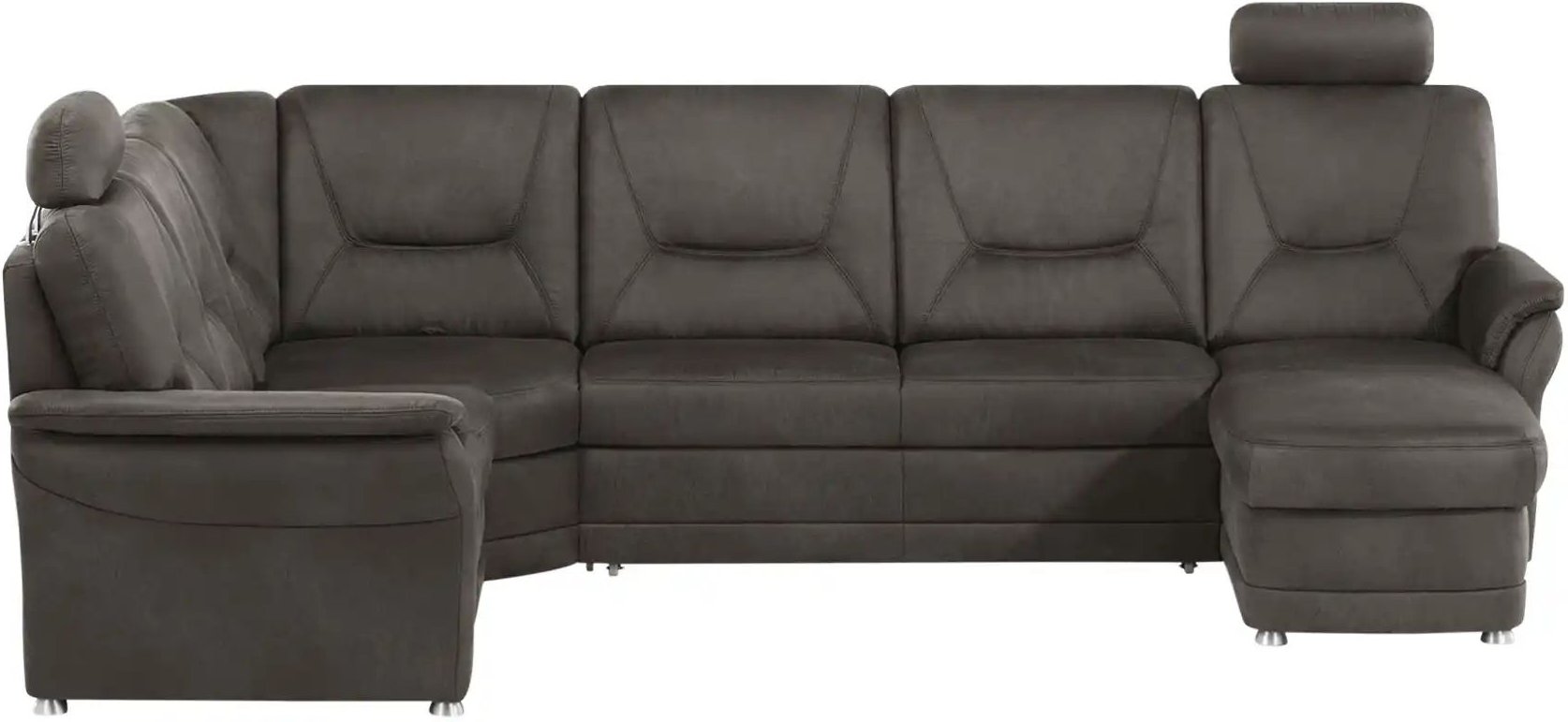 Thumbnail - meinSofa Wohnlandschaft aus Mikrofaser Edda ¦ grau ¦ Maße (cm): B: 310 H: 96 T: 228.0 Polstermöbel > Sofas > Schlafsofas...
