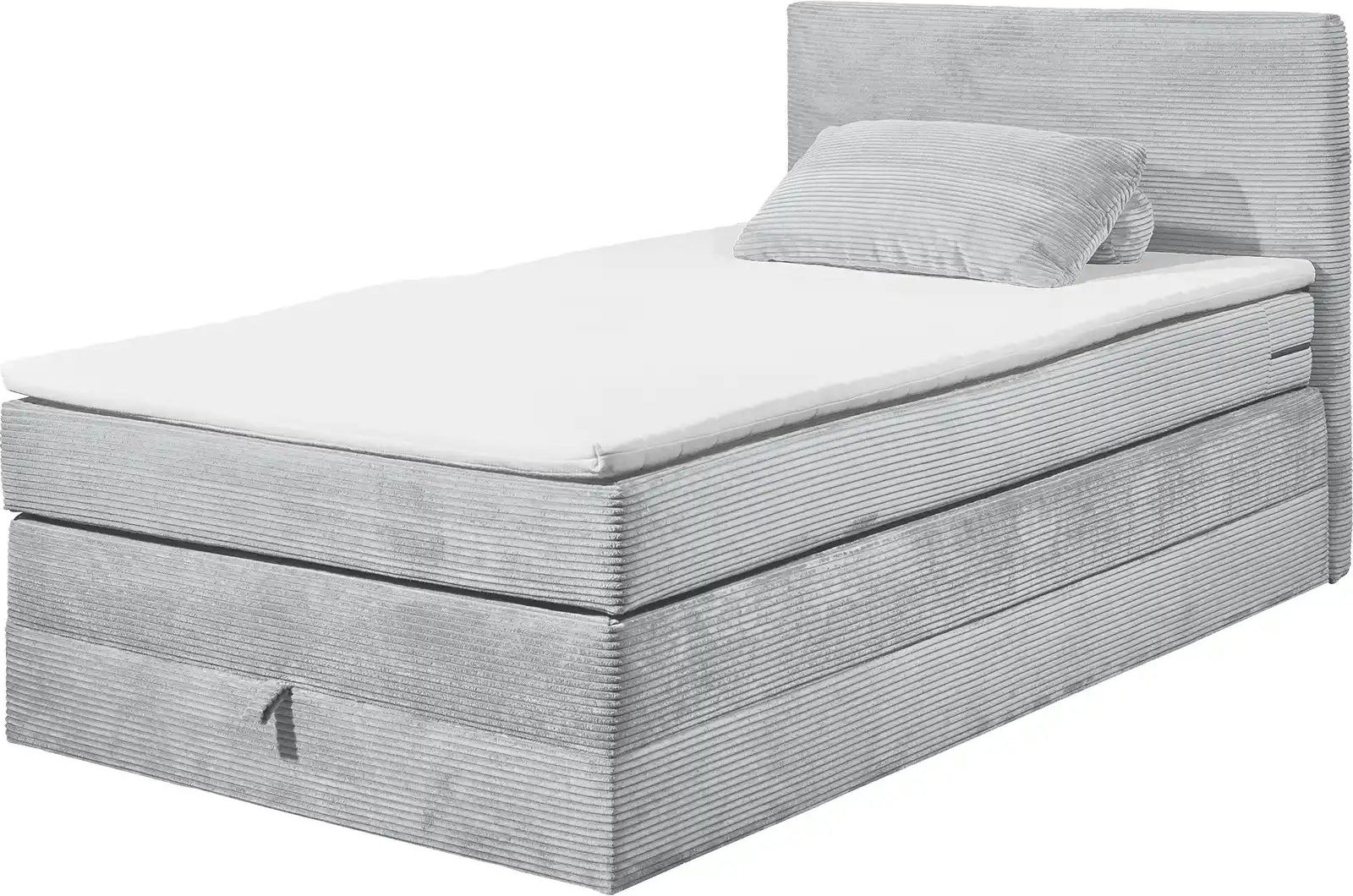 Boxspringbett Lumb ¦ grau ¦ Maße (cm): B: 141 H: 107 T: 209.0 Betten > Boxspringbetten - Höffner