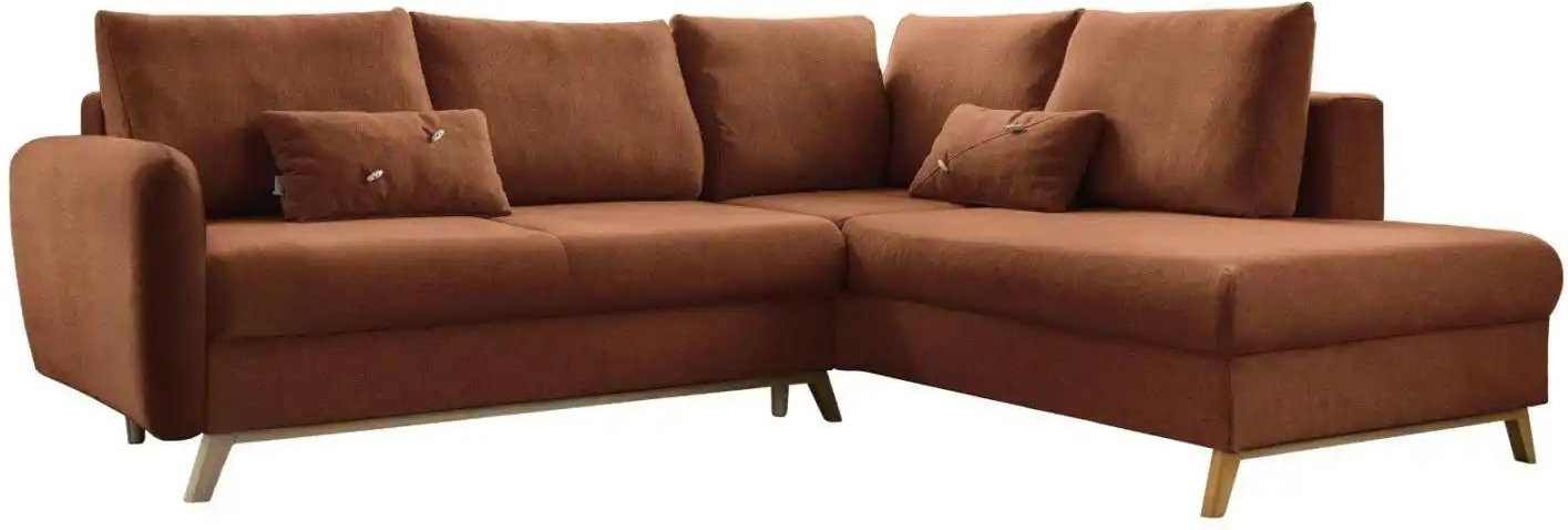 Miuform Ecksofa mit Schlaffuntkion Scandic Lagom ¦ rot ¦ Maße (cm): B: 242 H: 90 Polstermöbel > Sofas > Ecksofas - Höffn...