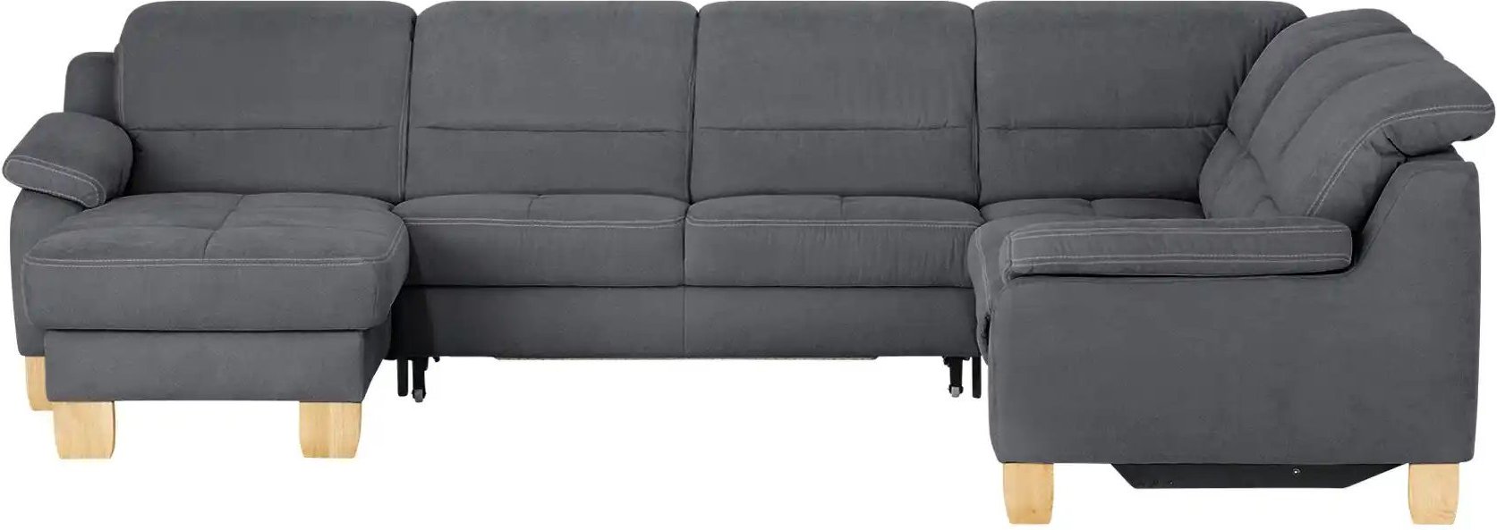 meinSofa Wohnlandschaft aus Mikrofaser Hanna ¦ grau ¦ Maße (cm): B: 322 H: 84 T: 264.0 Polstermöbel > Sofas > Wohnlandsc...