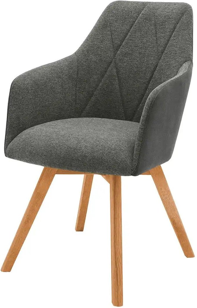 Dine + Mine Armlehnstuhl mit Diamant-Steppung Xalapa ¦ grau ¦ Maße (cm): B: 57 H: 85 T: 65.0 Stühle > Esszimmerstühle > ...