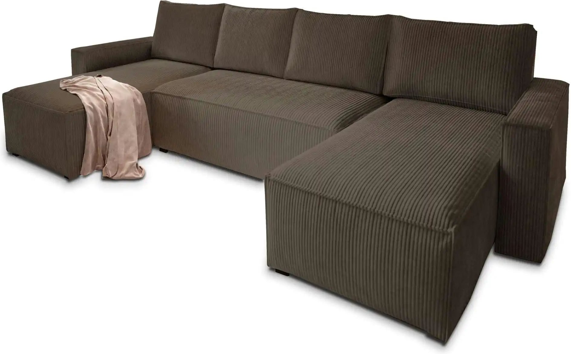 MASSENO Wohnlandschaft mit Schlaffunktion Aspra ¦ braun ¦ Maße (cm): B: 295 H: 85 Polstermöbel > Sofas > Schlafsofas - H...