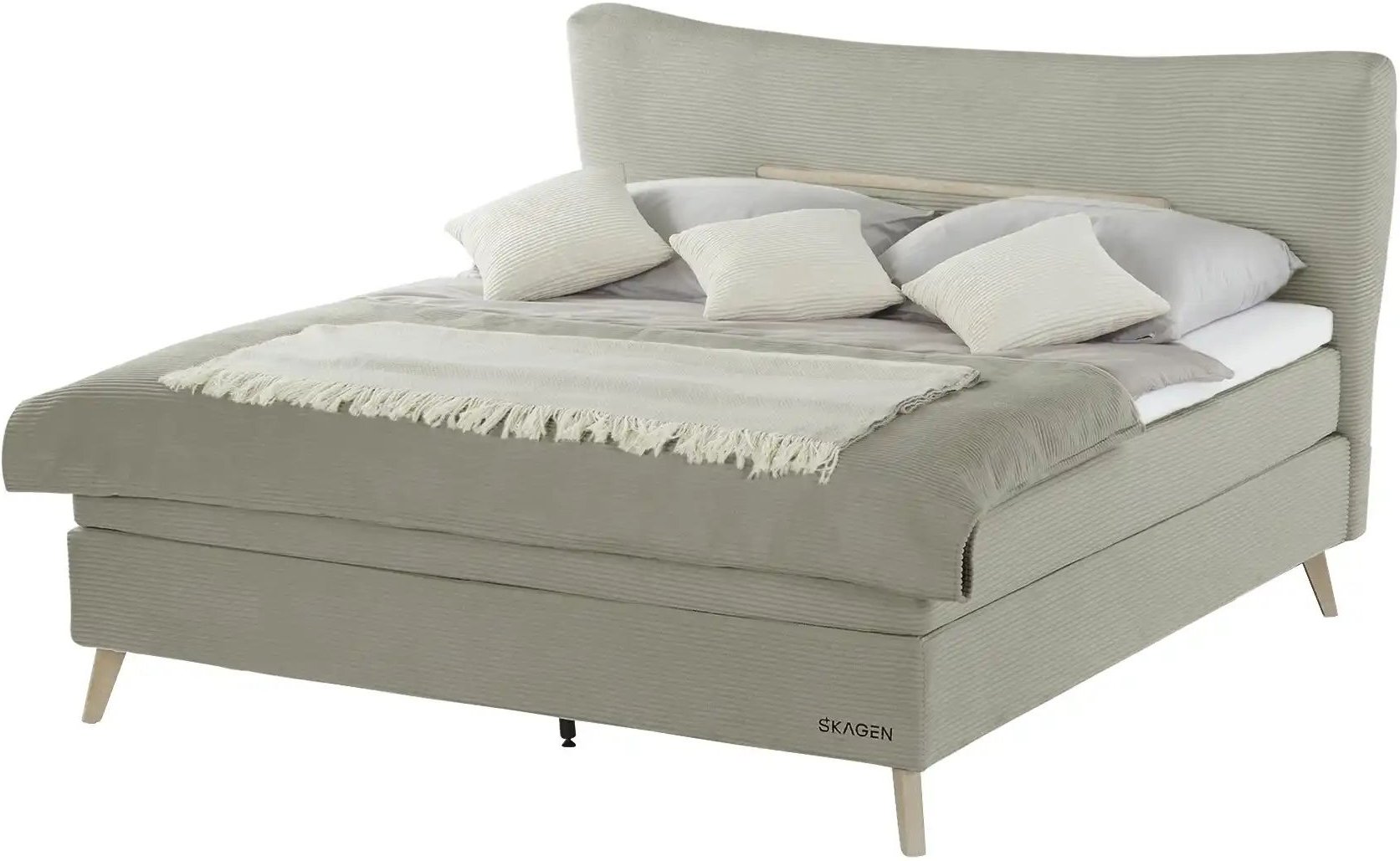 SKAGEN STUDIO Boxspringbett Vestre ¦ grau ¦ Maße (cm): B: 214 H: 123 Betten > Boxspringbetten - Höffner