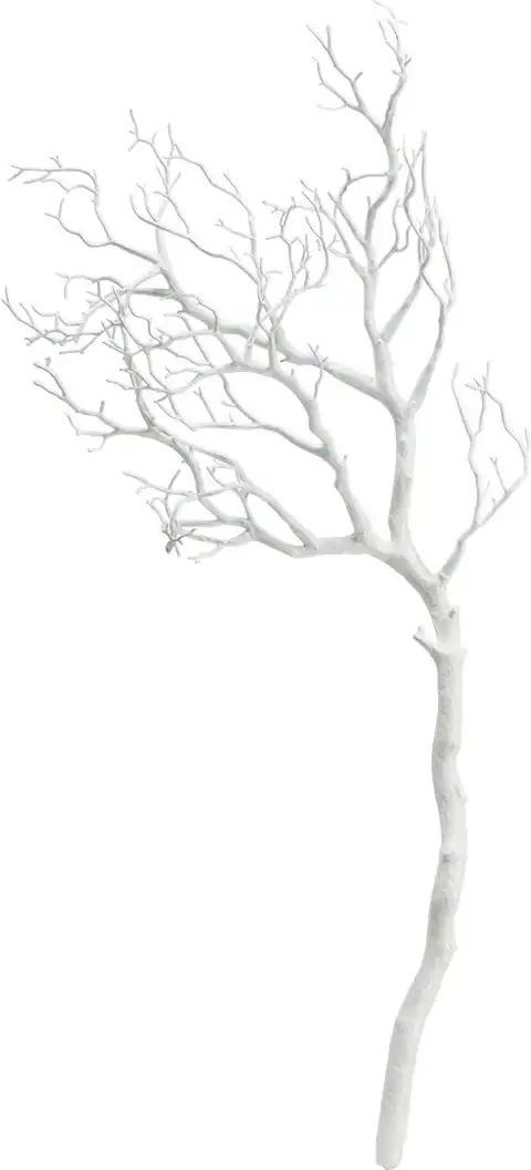 Deko Ast ¦ weiß ¦ Kunststoff ¦ Maße (cm): B: 48 H: 23 Accessoires > Kunstblumen - Höffner