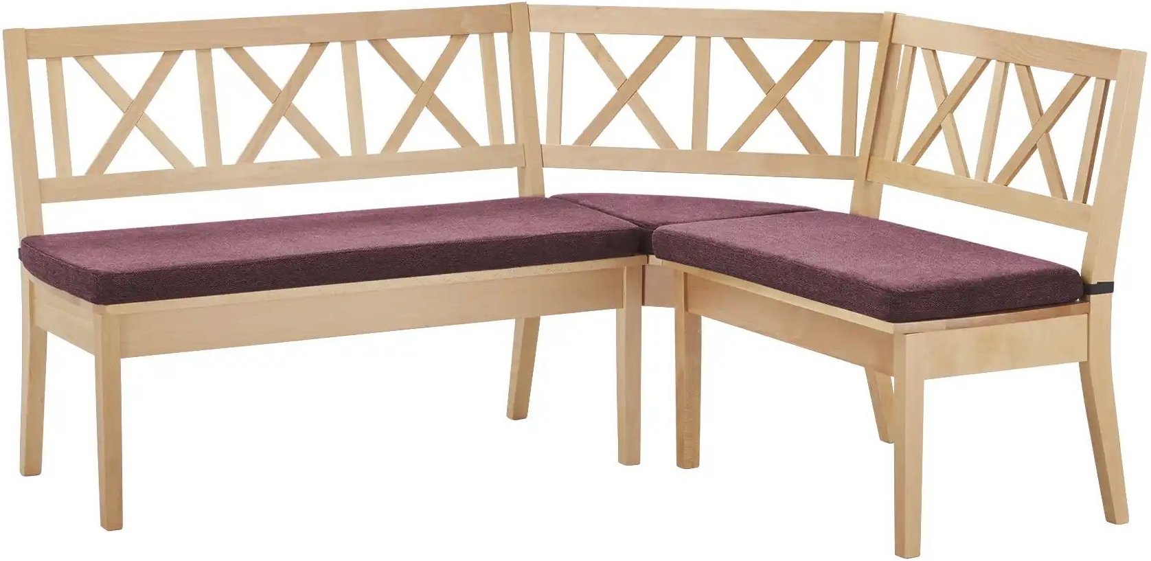 Woodford Eckbank massiv Olivia ¦ rot ¦ Maße (cm): H: 90 Bänke > Eckbänke - Höffner