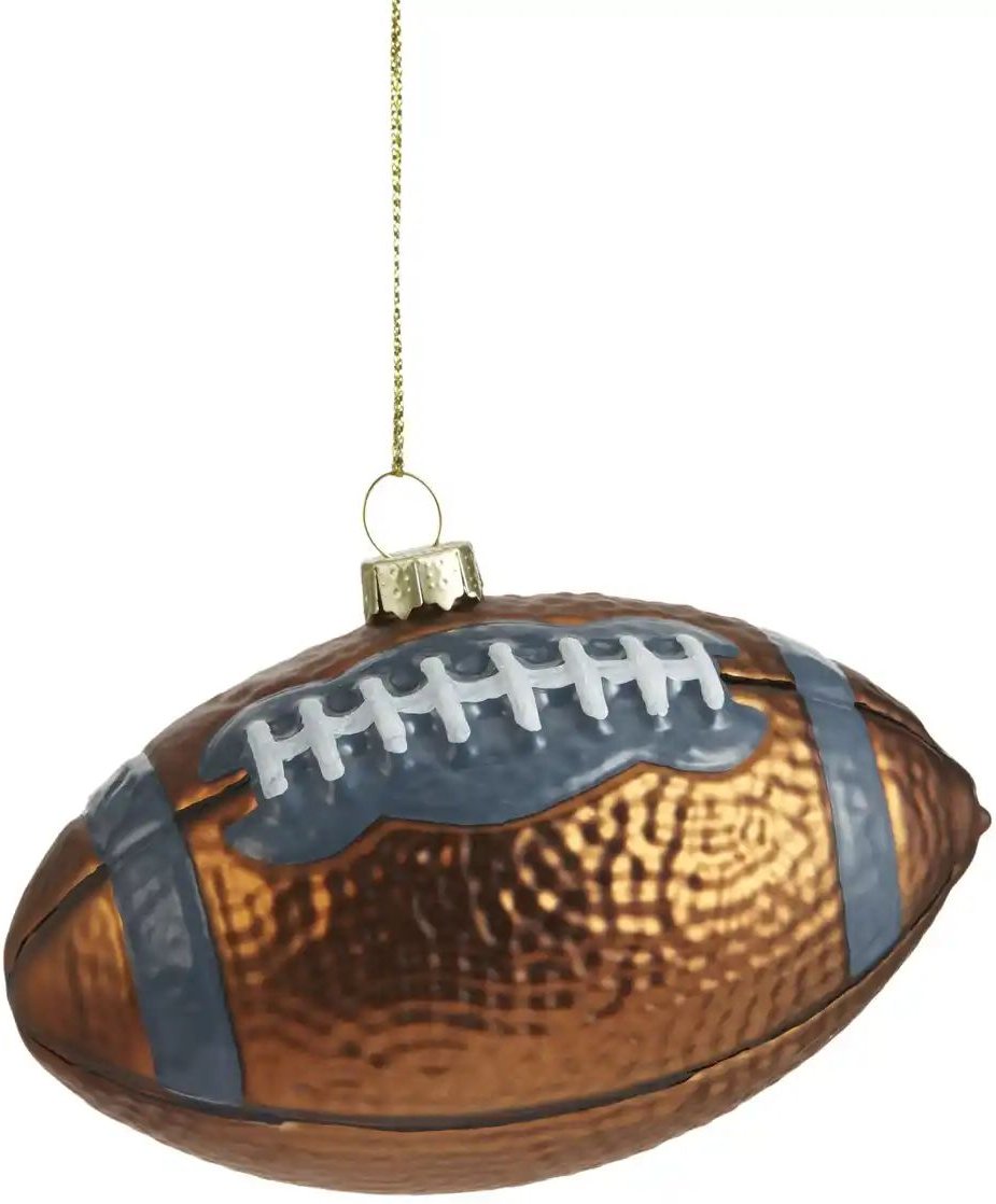HOME STORY Weihnachtsbaumschmuck Football ¦ Glas,Aluminium ¦ Maße (cm): B: 6,5 H: 11 T: 6.5 Weihnachten - Höffner