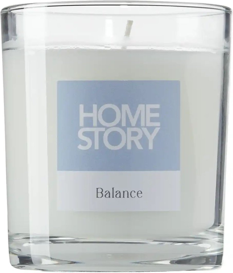 HOME STORY Duftkerze im Glas "Balance"   ¦ blau ¦ Wachs,Glas ¦ Maße (cm): H: 8  Ø: 7 Accessoires > Kerzen & Kerzenstände...