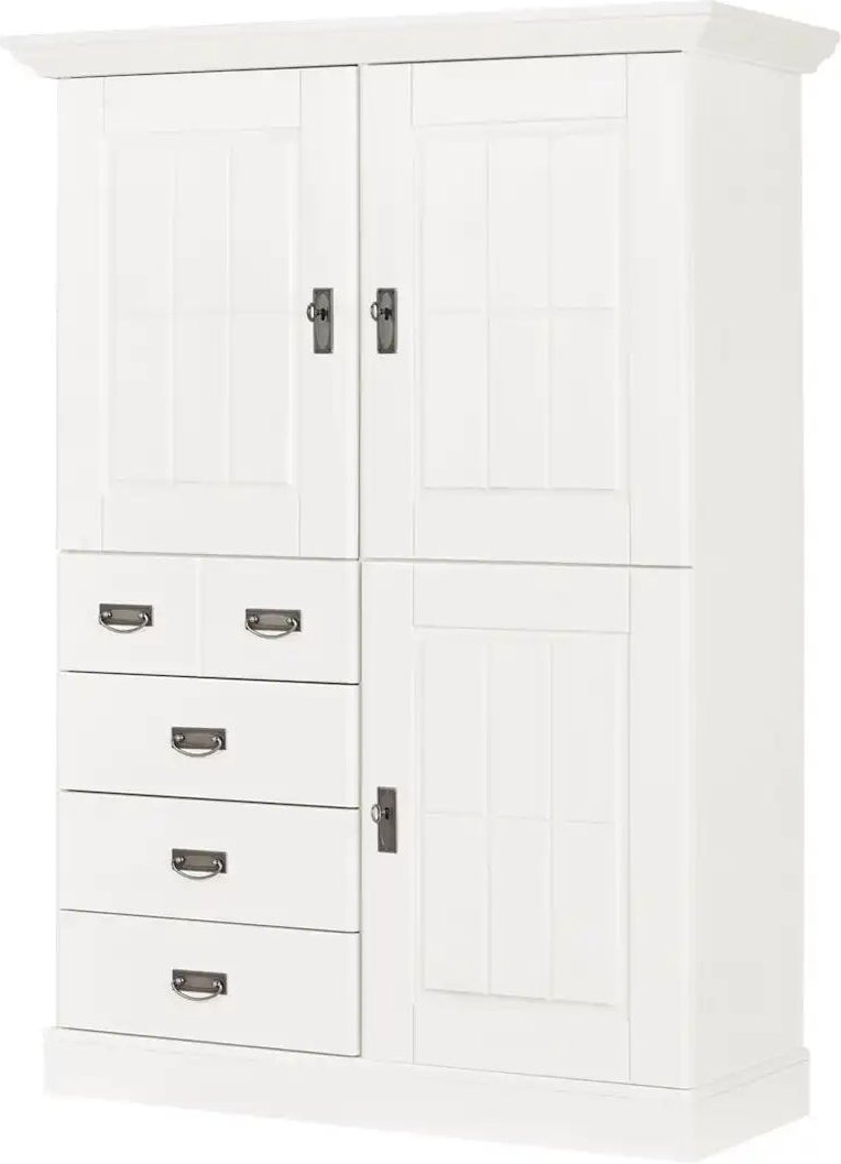 maison bleue Highboard Florian ¦ weiß ¦ Maße (cm): B: 118,5 H: 163,5 T: 48.0 Kommoden & Sideboards > Highboards - Höffn...