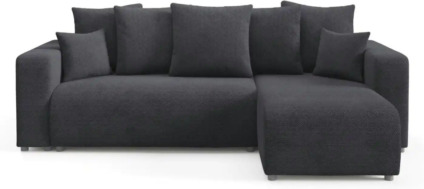 Ecksofa mit Schlaffunktion Evora ¦ schwarz ¦ Maße (cm): B: 247 H: 88 Polstermöbel > Sofas > Ecksofas - Höffner