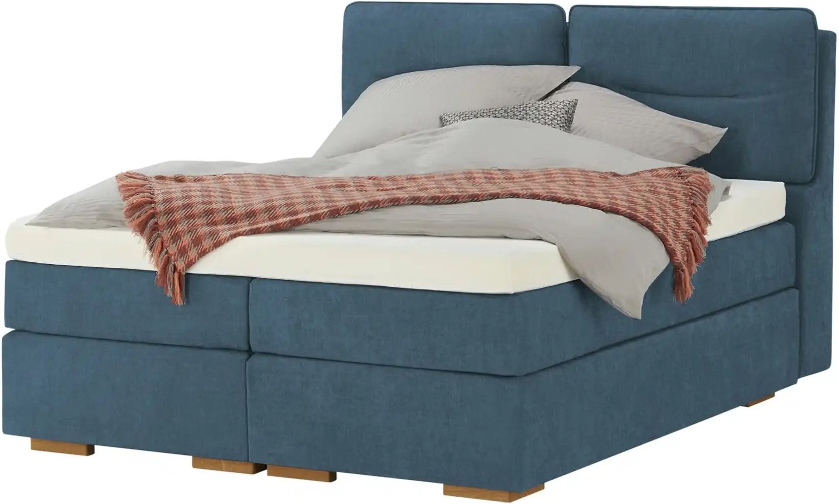 Wohnwert Boxspringbett mit Bettkasten Dormian Besta ¦ blau ¦ Maße (cm): B: 160 H: 136 Betten > Boxspringbetten - Höffner