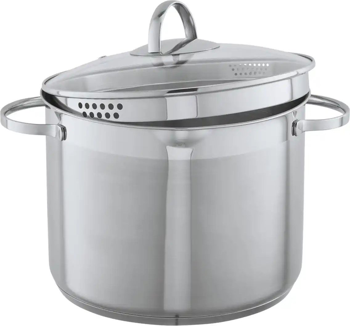 KHG Kochtopf mit Ausguß Gina ¦ silber ¦ Edelstahl,Aluminium ¦ Maße (cm): H: 19 Ø: 26 Töpfe & Pfannen & Zubehör > Töpfe...