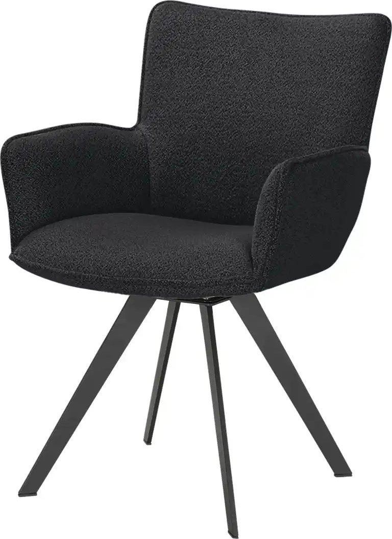 Wohnwert Armlehnstuhl Stella ¦ grau ¦ Maße (cm): B: 61 H: 87 T: 62.0 Stühle > Esszimmerstühle > Esszimmerstühle mit Arm...