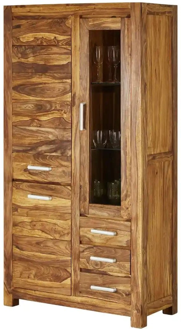 Express for you Vitrine  Amarillo ¦ holzfarben ¦ Maße (cm): B: 101 H: 190 T: 45.0 Schränke > Vitrinen - Höffner