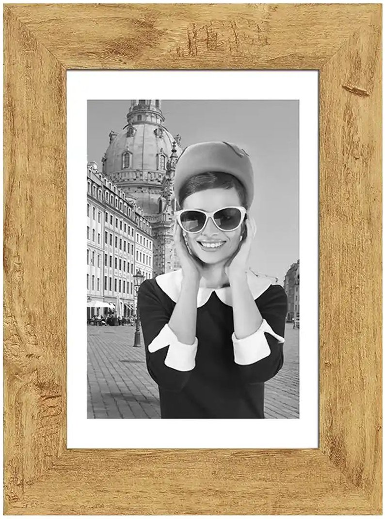 Bilderrahmen 21x30 cm Hollywood ¦ holzfarben ¦ Massivholz ¦ Maße (cm): B: 26 H: 35 T: 1.5 Accessoires > Bilderrahmen - ...