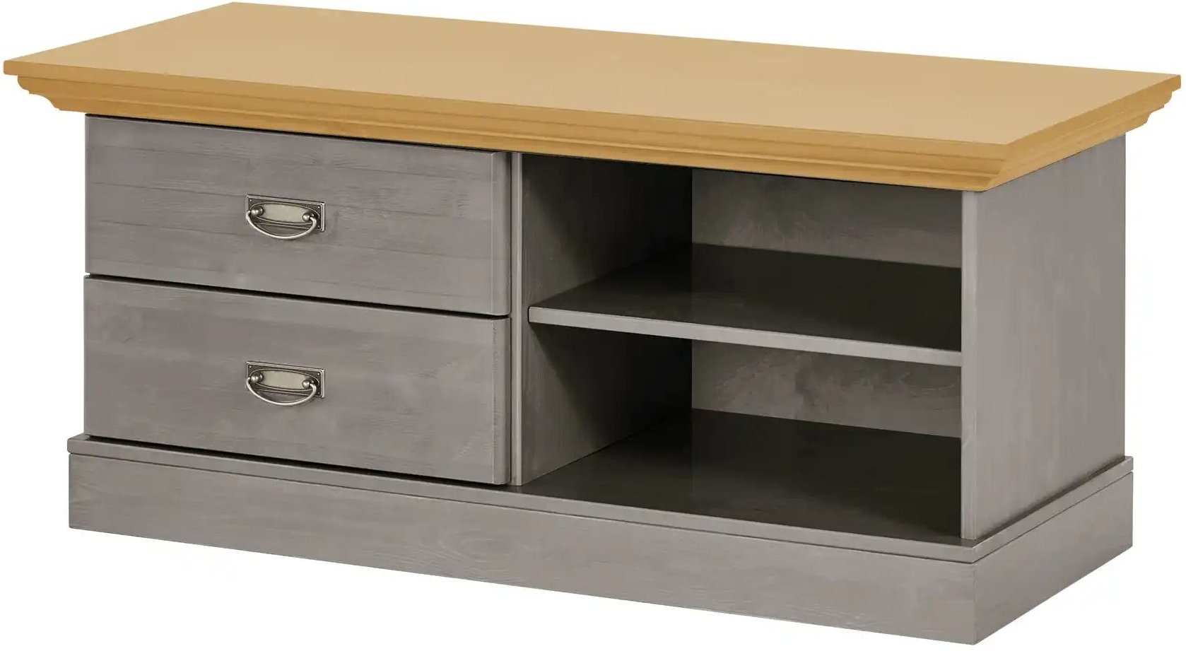 maison bleue Lowboard Florian ¦ grau ¦ Maße (cm): B: 118,5 H: 53,4 T: 48.0 Kommoden & Sideboards > Lowboards - Höffner