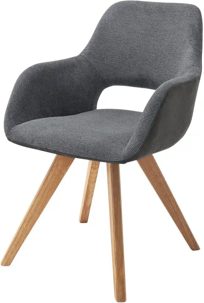 Woodford Armlehnstuhl Lucina ¦ grau ¦ Maße (cm): B: 56 H: 86 T: 64.0 Stühle > Esszimmerstühle > Esszimmerstühle mit Arm...