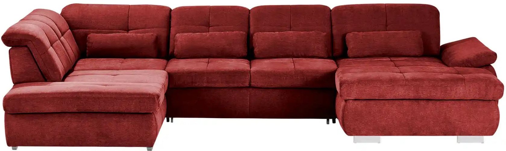 Wohnlandschaft mit Funktion Perry ¦ rot ¦ Maße (cm): B: 374 Polstermöbel > Sofas > Wohnlandschaften - Höffner