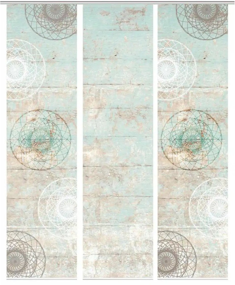 HOME in green Schiebevorhang ¦ grün ¦ Synthetik ¦ Maße (cm): B: 60 H: 245 Gardinen & Rollos > Gardinen & Vorhänge > Sc...