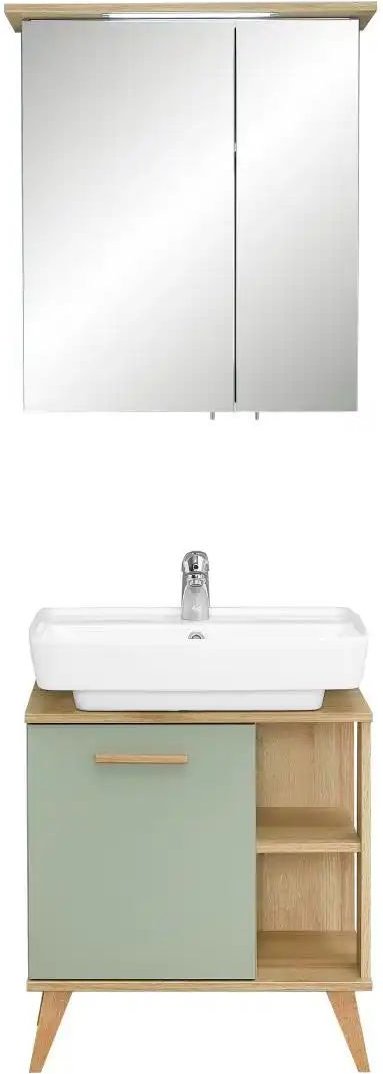 Thumbnail - Badkombination Dehmsee ¦ grün ¦ Maße (cm): B: 60,5 H: 200 Schränke > Badschränke > Komplett-Badkombinationen - Höffner