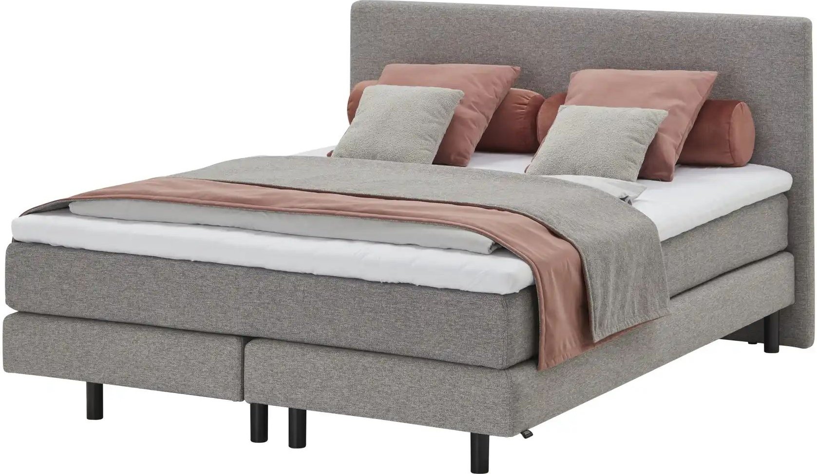 SCHÖNER WOHNEN Kollektion Boxspringbett 160x200 cm Vita ¦ grau ¦ Maße (cm): B: 170 H: 105 Betten > Boxspringbetten - Höf...