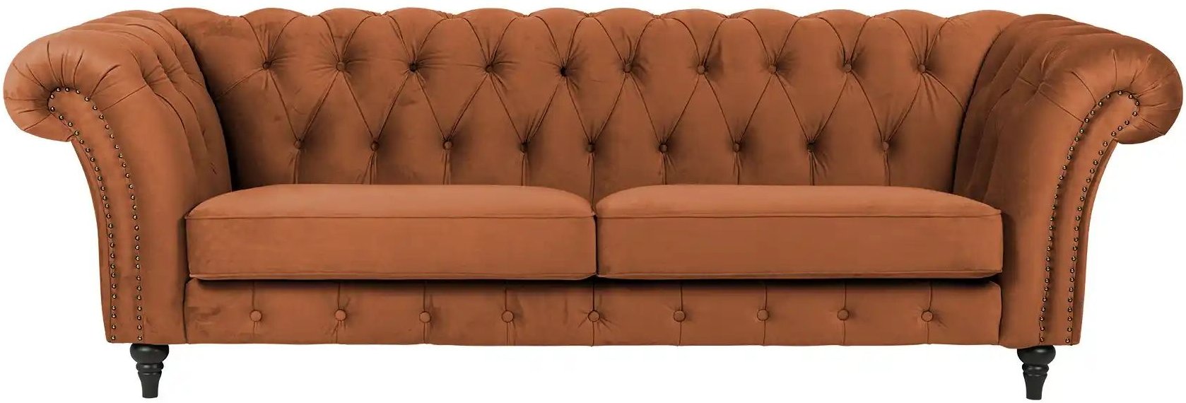 SOHO Einzelsofa Churchill ¦ braun ¦ Maße (cm): B: 252 H: 79 T: 100.0 Polstermöbel > Sofas > 3-Sitzer - Höffner