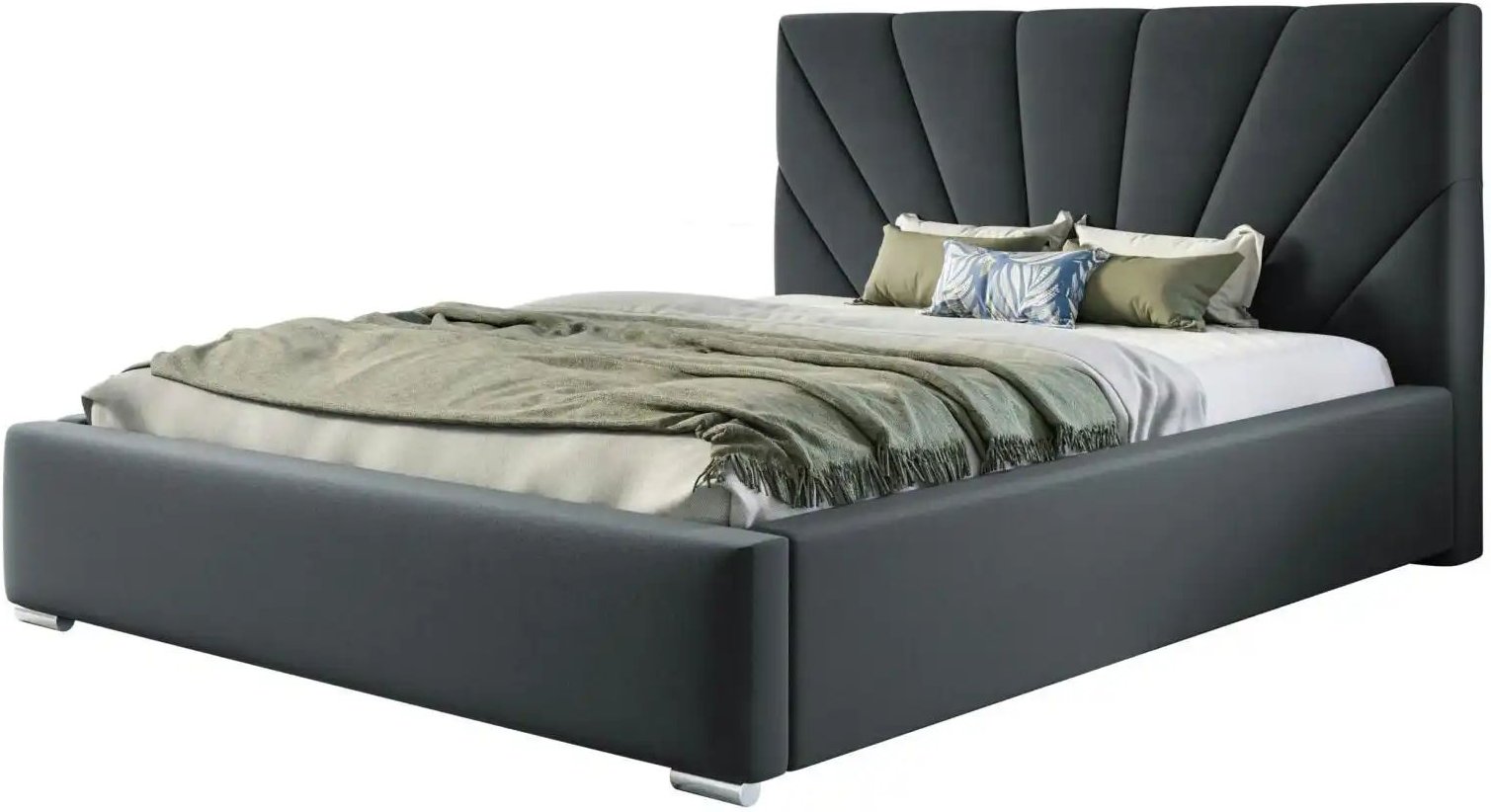 Polsterbett mit Stauraum Slough ¦ grau ¦ Maße (cm): B: 160 H: 104 Betten > Polsterbetten - Höffner