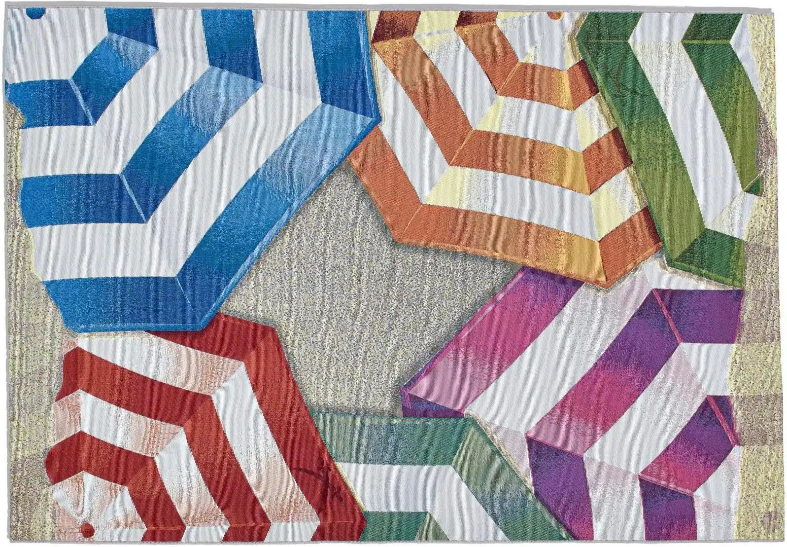 SANSIBAR Sylt Outdoorteppich  Rantum Beach ¦ mehrfarbig ¦ Synthetische Fasern ¦ Maße (cm): B: 160 H: 0,5 Teppiche > Outd...