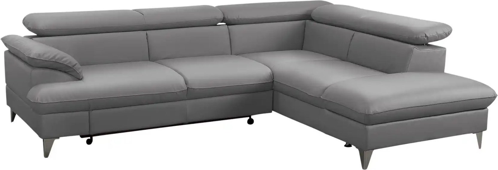 uno Ecksofa aus Kunstleder David ¦ grau ¦ Maße (cm): B: 256 H: 74 T: 208.0 Polstermöbel > Sofas > Ecksofas - Höffner