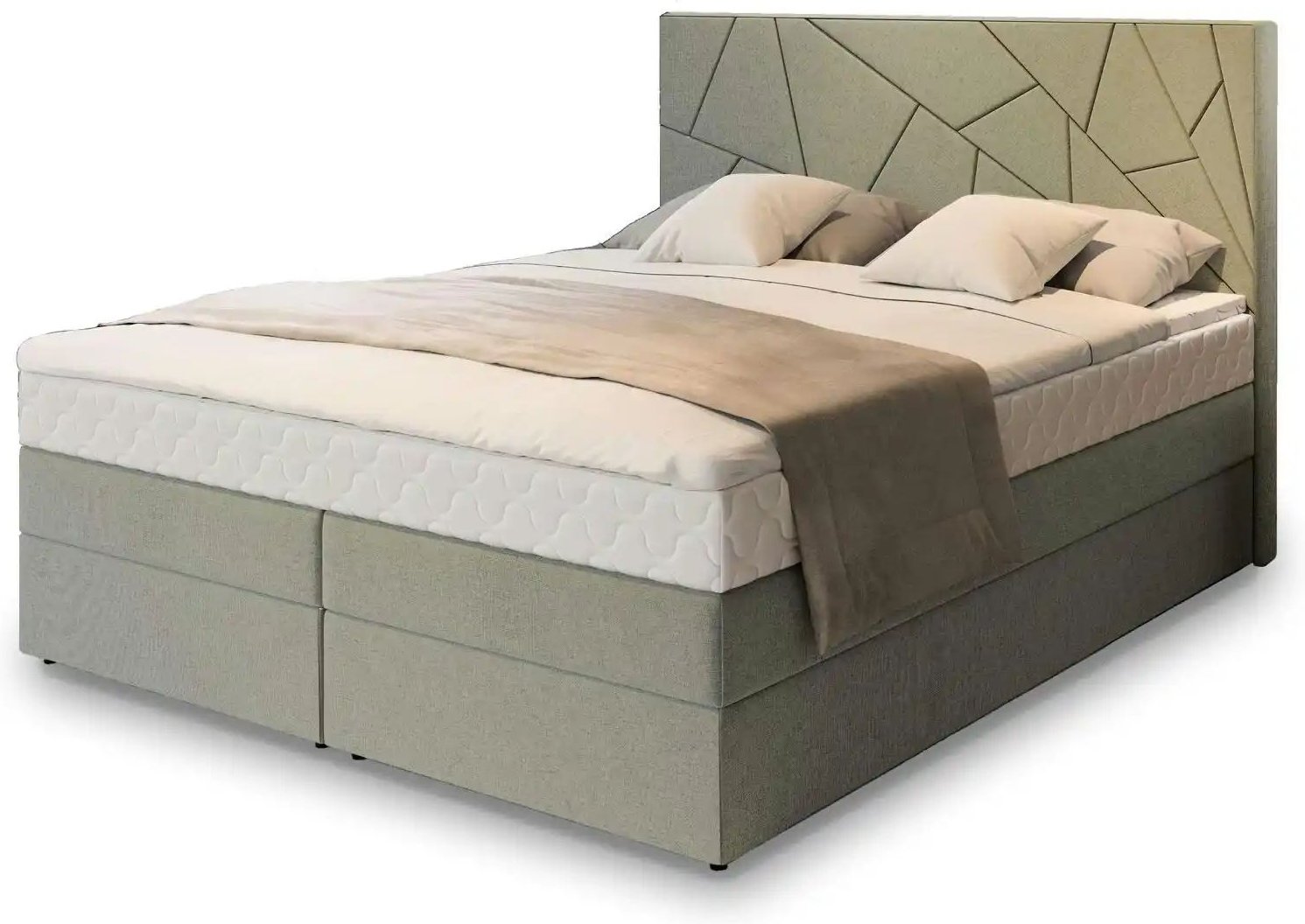 MASSENO Boxbett mit Bettkasten Trani ¦ grün ¦ Maße (cm): B: 140 H: 115 Betten > Polsterbetten - Höffner