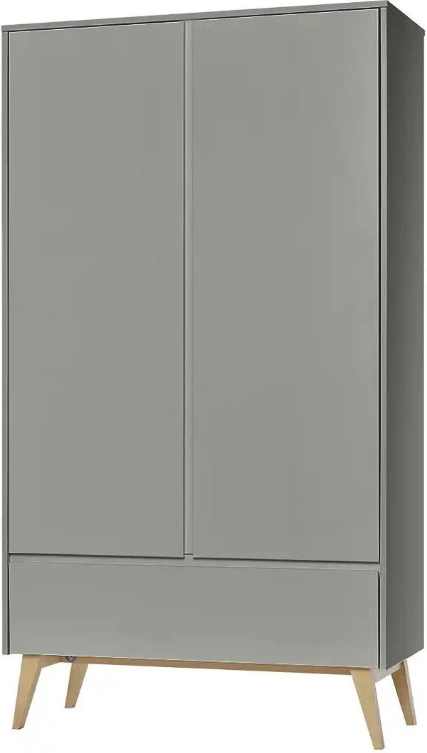 pinio Kleiderschrank Swing ¦ grau ¦ Maße (cm): B: 100 H: 199,5 T: 52.5 Baby > Babymöbel > Babykleiderschränke - Höffner