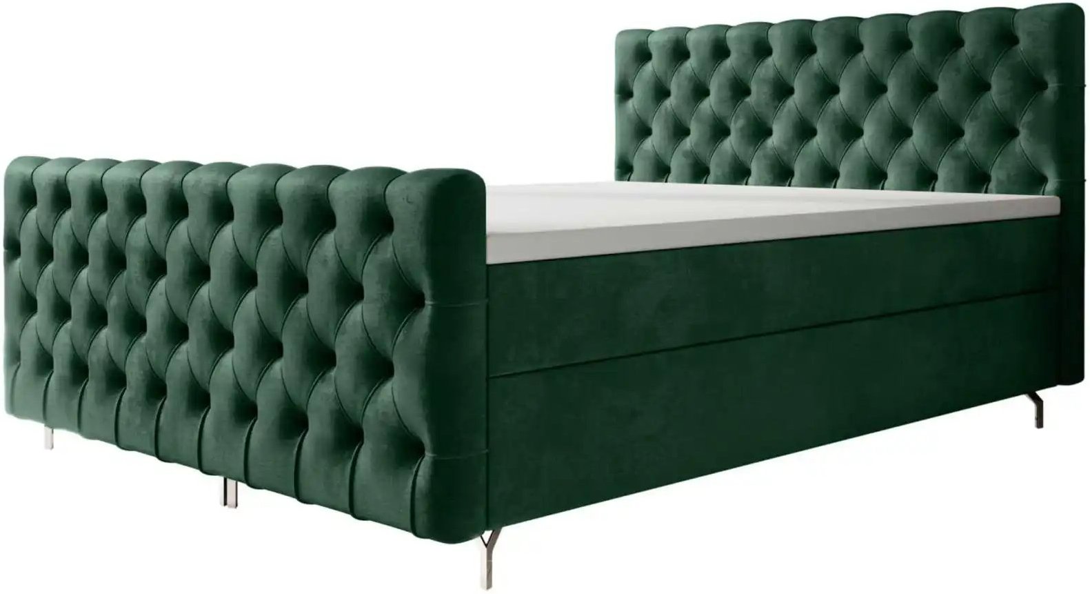 Boxbett mit Stauraum Chester Plus ¦ grün ¦ Maße (cm): B: 200 H: 111 Betten > Komfortbetten - Höffner