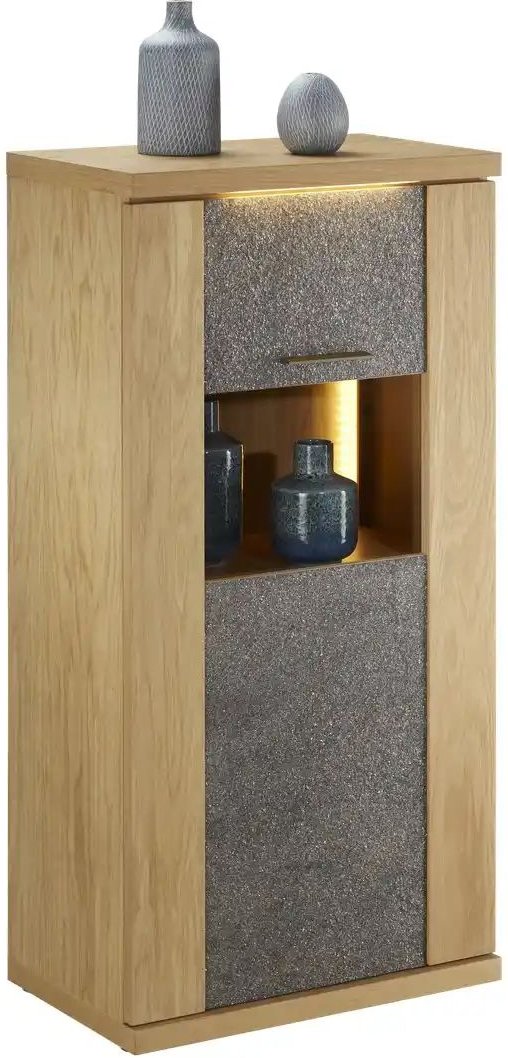 Thumbnail - Woodford Vitrine Rock ¦ holzfarben ¦ Maße (cm): B: 65 H: 131 T: 42.0 Schränke > Vitrinen - Höffner