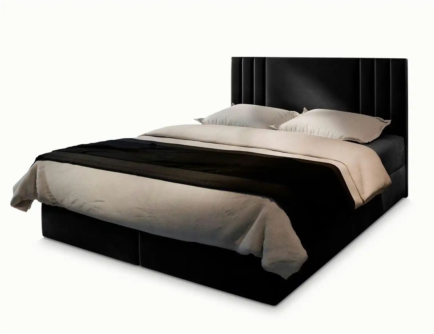 MASSENO Boxbett mit Bettkasten Bres ¦ schwarz ¦ Maße (cm): B: 140 H: 98 Betten > Polsterbetten - Höffner